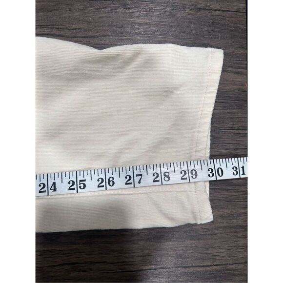 Talbots White Corduroy Straight Leg Pants Size 10 Capsule Y2K minimalist - Picture 11 of 11